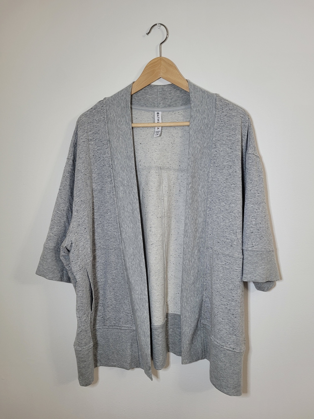 Gray Open-Front Women’s Cardigan Sweater